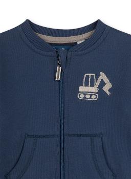Preview: Jungen Sweatjacke "Bagger" blau