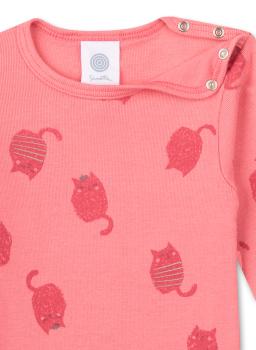 Preview: Body langarm "Kätzchen" rosa