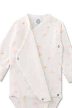 Preview: Wickelbody langarm white pebble geöffnet