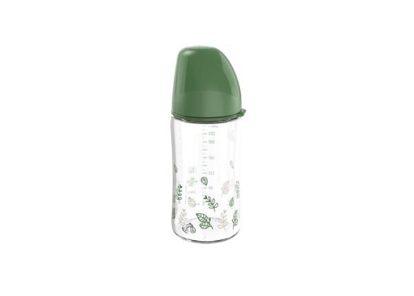 Baby Weithalsflasche, Green Line, 240 ml, Glas, Farbe grün