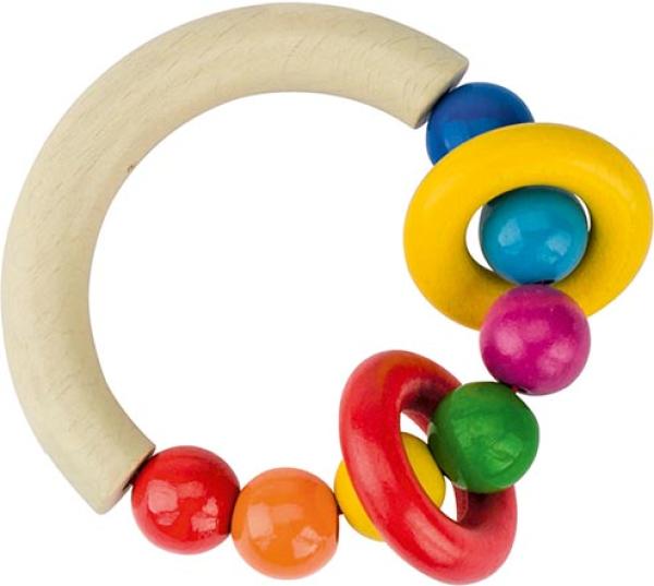 Greifling halbrund mit Perlen und Ringen