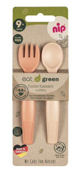 Esslernbesteck "Eat Green", orange