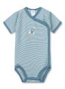 Wickelbody halbarm blau mit Streifen